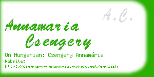 annamaria csengery business card